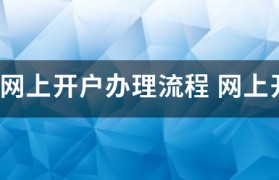 股票网上开户办理流程